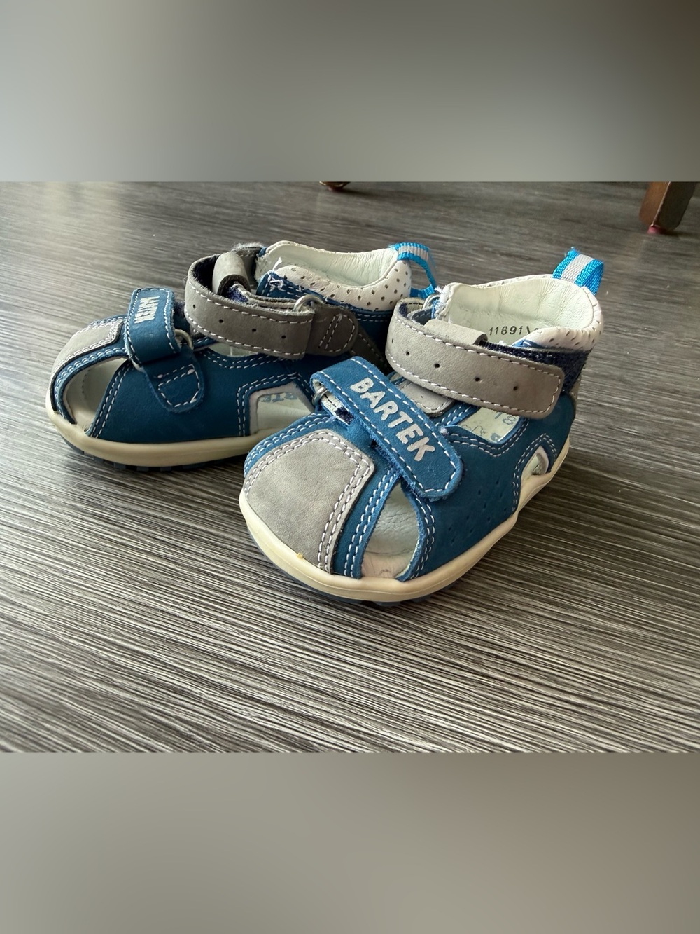 Blue & Gray Toddler Sandals